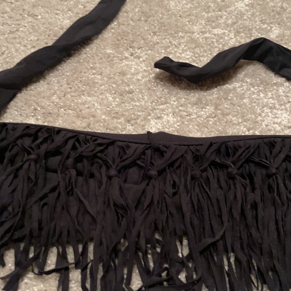 LSpace fringe tie back bandeau top and fringe skirt bottom. - Picture 5 of 5